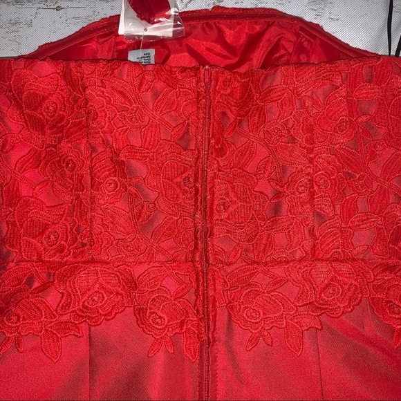 H&M Red Strapless Dress NWT - Picture 5 of 7